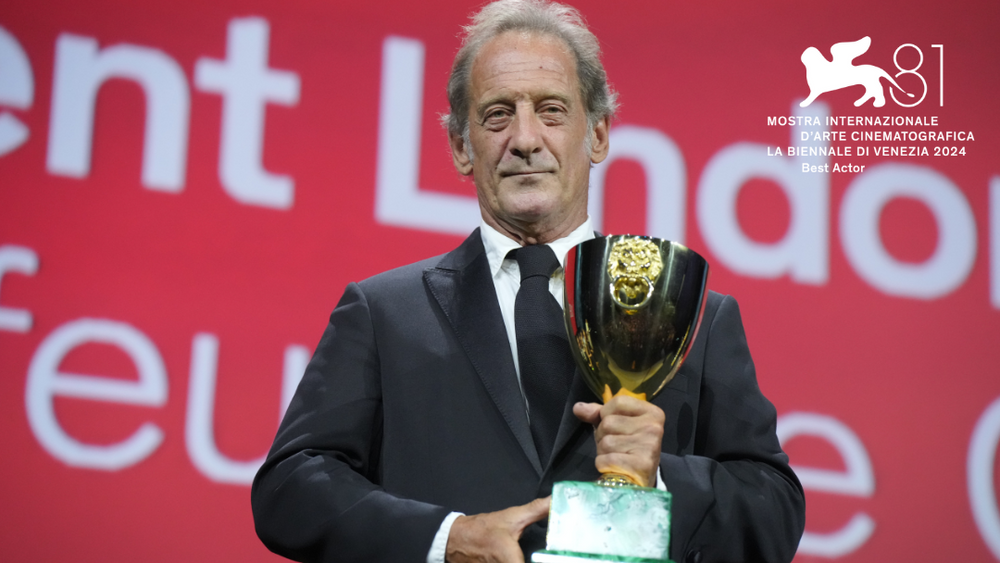 Vincent Lindon wins the Best Actor Award for his performance in THE QUIET SON at the Venice Film Festival